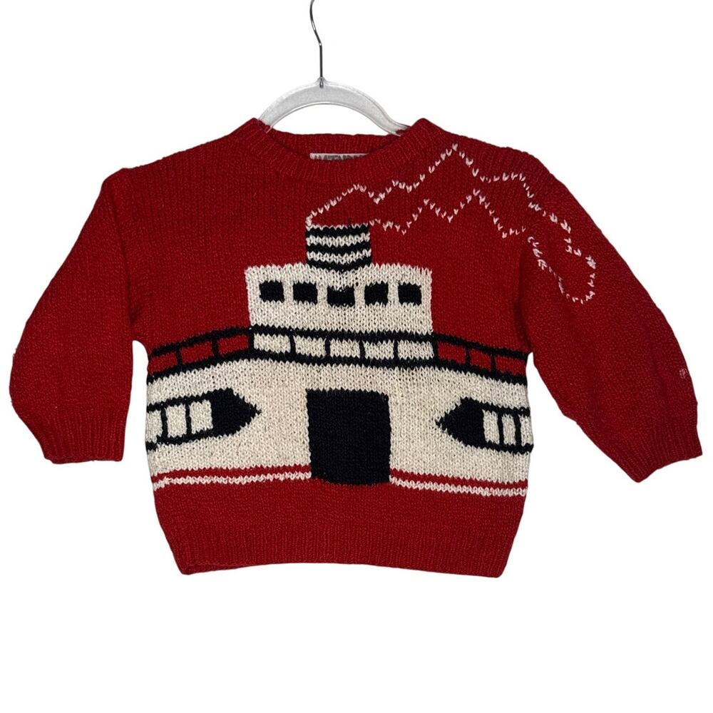 Katydid Martha’s Vineyard Lighthouse Sweater Kids Coastal Preppy 3-4T